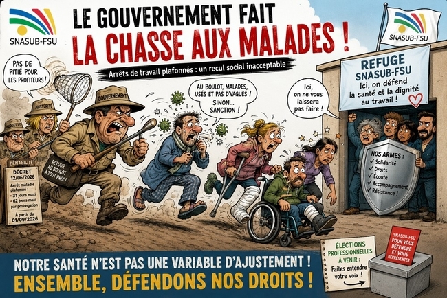 Le Gouvernement fait la chasse aux malades.